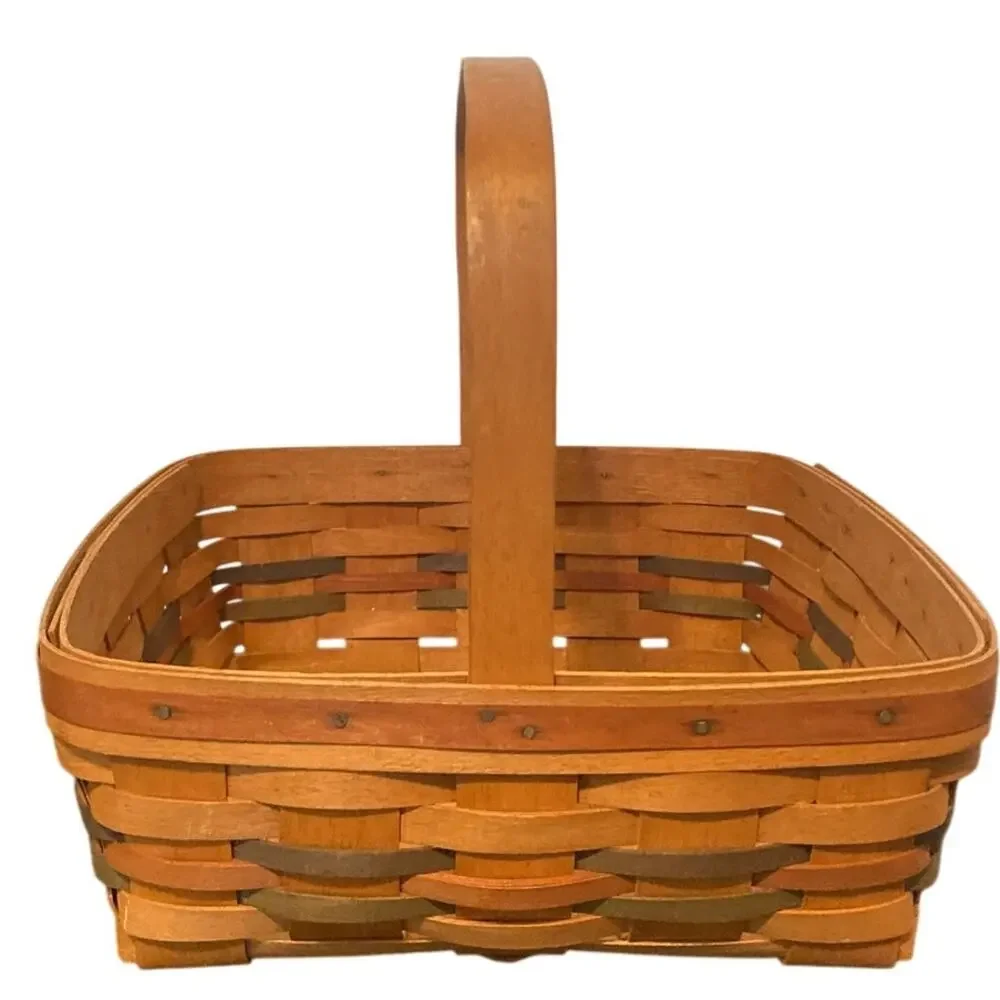 Vintage 1990 Longaberger Shades of Autumn Pie Basket Handle